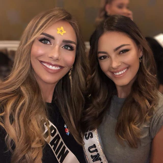 <p>Miss España, Ángela Ponce junto a la Miss Universo sudafricana. <a rel="nofollow noopener" href="https://www.instagram.com/angelaponceofficial/?hl=en" target="_blank" data-ylk="slk:Foto: Miss España, Ángela Ponce/Instagram;elm:context_link;itc:0;sec:content-canvas" class="link ">Foto: Miss España, Ángela Ponce/Instagram</a> </p>