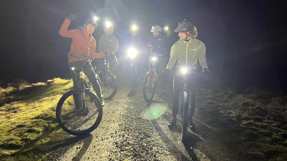 Group of night riders