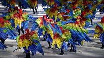 Dancers perform in the 'Olympic Wings' segment during the Closing Ceremony. Pic: Getty