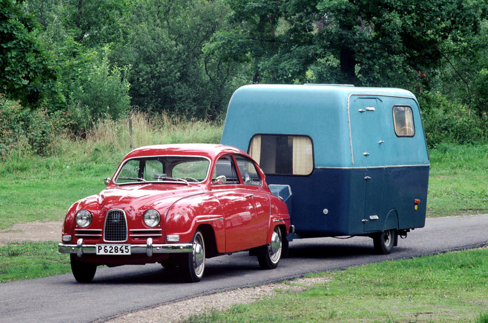 <p>The Saab 96 was such a great car that it remained in production for a whopping 20 years (<strong>1960-1980</strong>), by which point more than <strong>650,000</strong> had been made – that figure also including the brilliantly practical seven-seat estate version called the <strong>95</strong>. As with its forebears, the 96 put an emphasis on safety, with seatbelts fitted from 1962 and <strong>dual-circuit brakes</strong> installed just two years later.</p><p>The first Saab 96s were fitted with an 841cc two-stroke three-cylinder engine, but in 1967 this was swapped for a four-stroke V4 engine that displaced 1699cc.</p><p><strong>Honourable mentions for 1960: </strong>Peugeot 404, International-Harvester Scout 80, Checker Marathon</p>