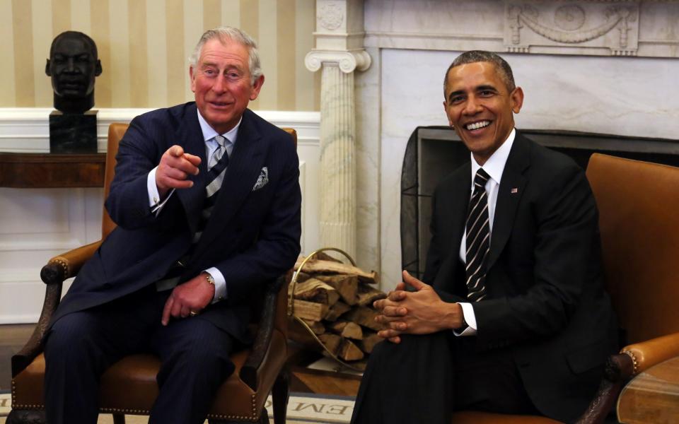 Barack Obama heeft gesproken over de genegenheid van de VS voor de Britse koninklijke familie - getty