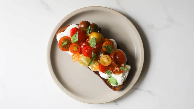 cherry tomato bruschetta