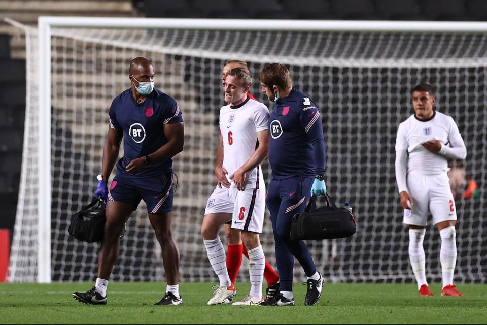 Skipp was forced off with a groin injury in England Under-21’s 2-0 win over Kosovo (The FA via Getty Images)