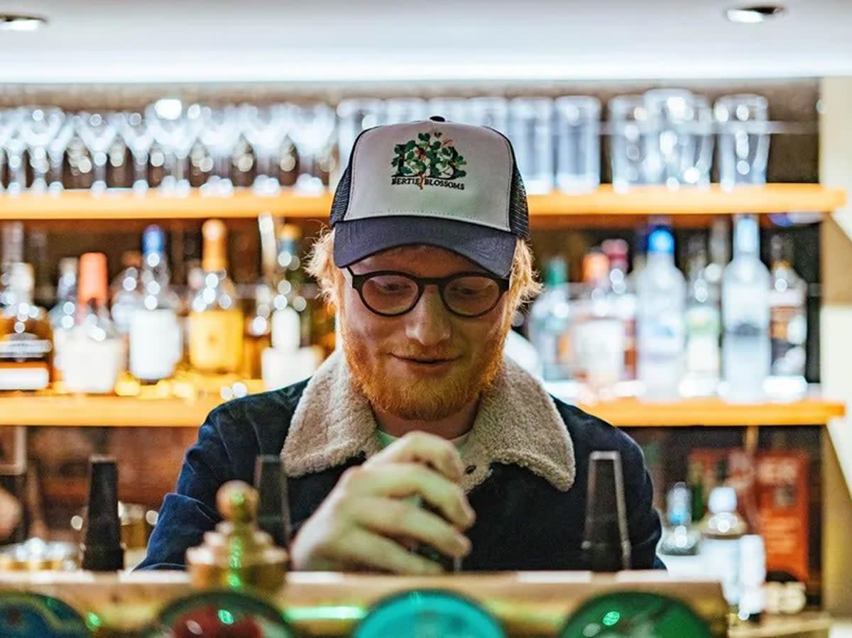 Sheeran’s Notting Hill restaurant Bertie Blossoms was reportedly in £1m worth of debt last year (Bertie Blossoms)