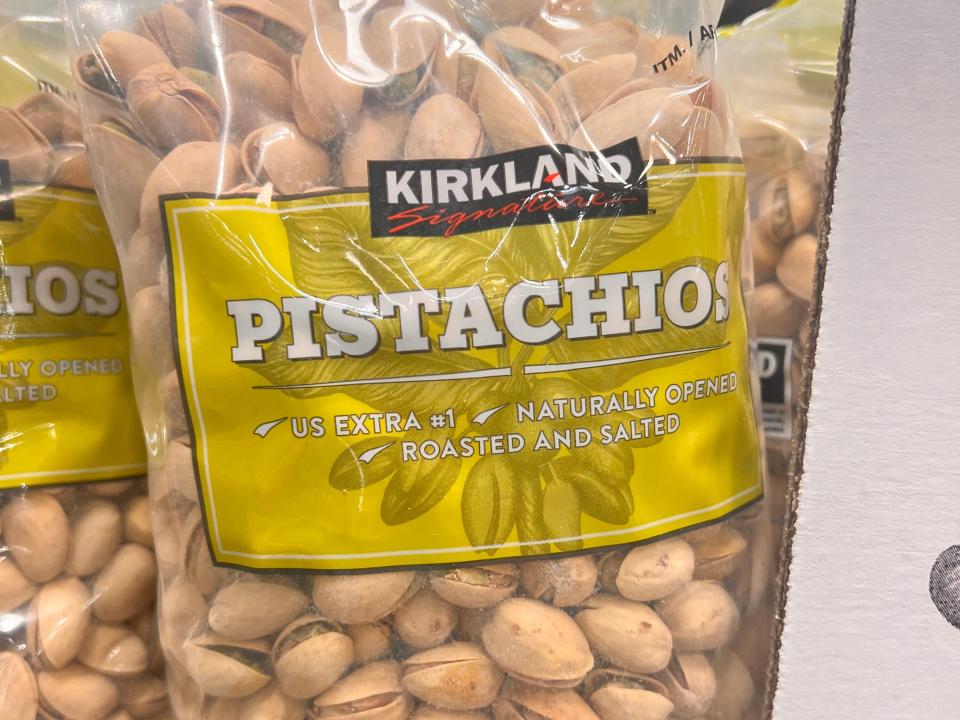 big bag of Kirkland pistachios at costco