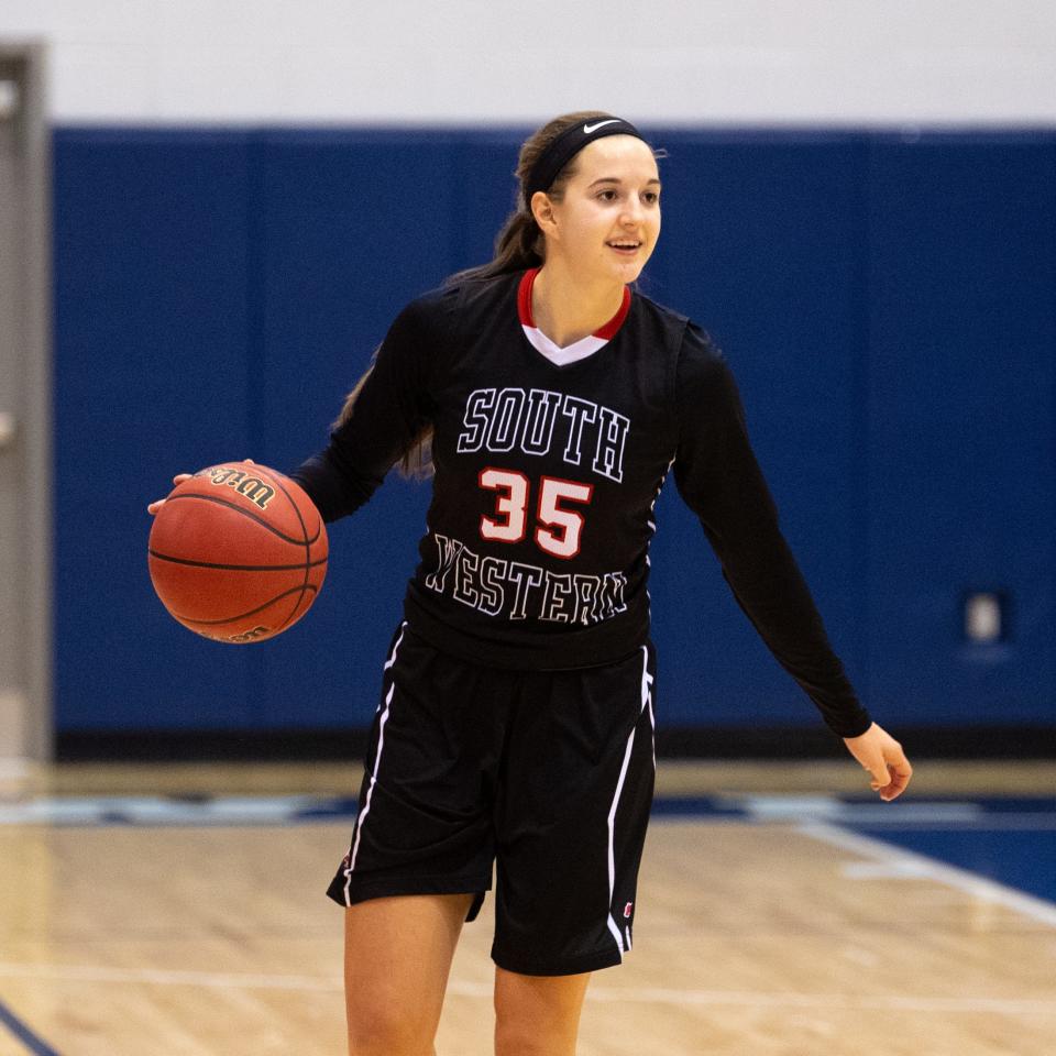 Taylor Geiman scored 1,100 points as a four-year starter at South Western and was the 2019 GameTimePA YAIAA Girls' Basketball Player of the Year.