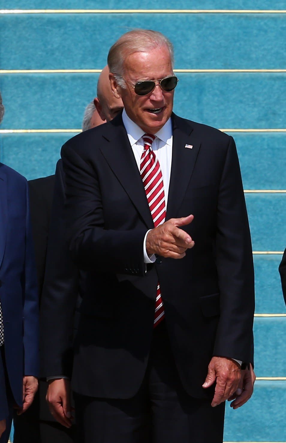 US Vice President Joe Biden arrives in Ankara, Turkey on August 24, 2016.