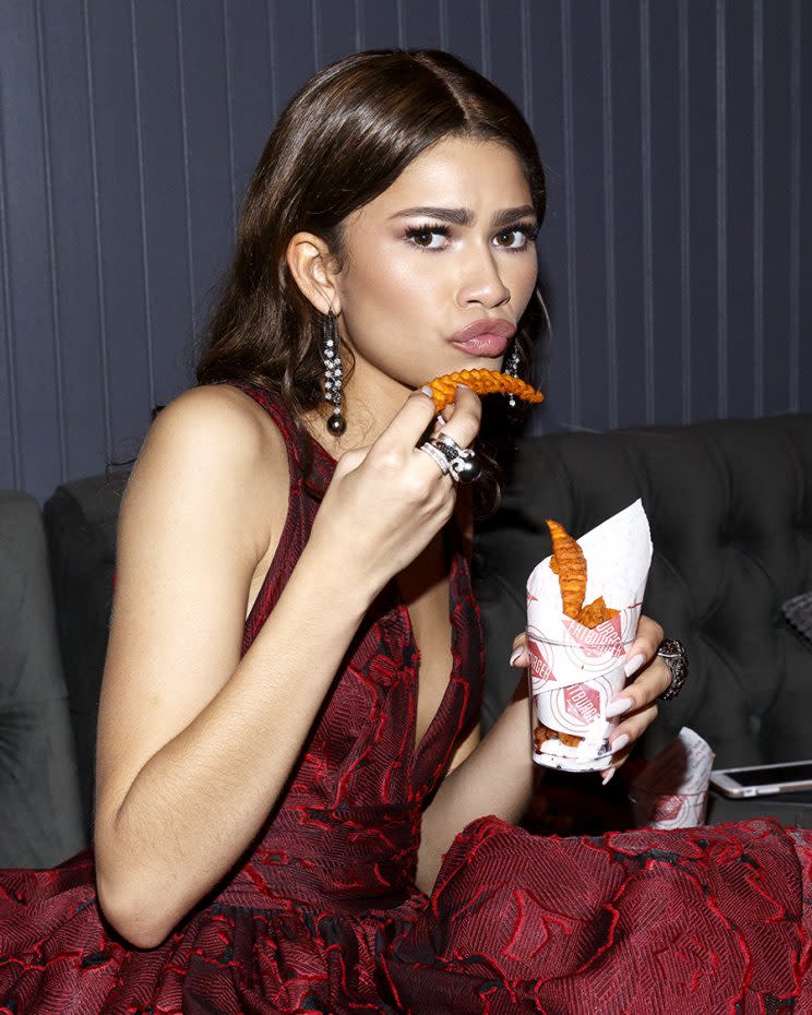 Zendaya is not shy about loving french fries. (Photo by Rich Polk/Getty Images for The Weinstein Company)