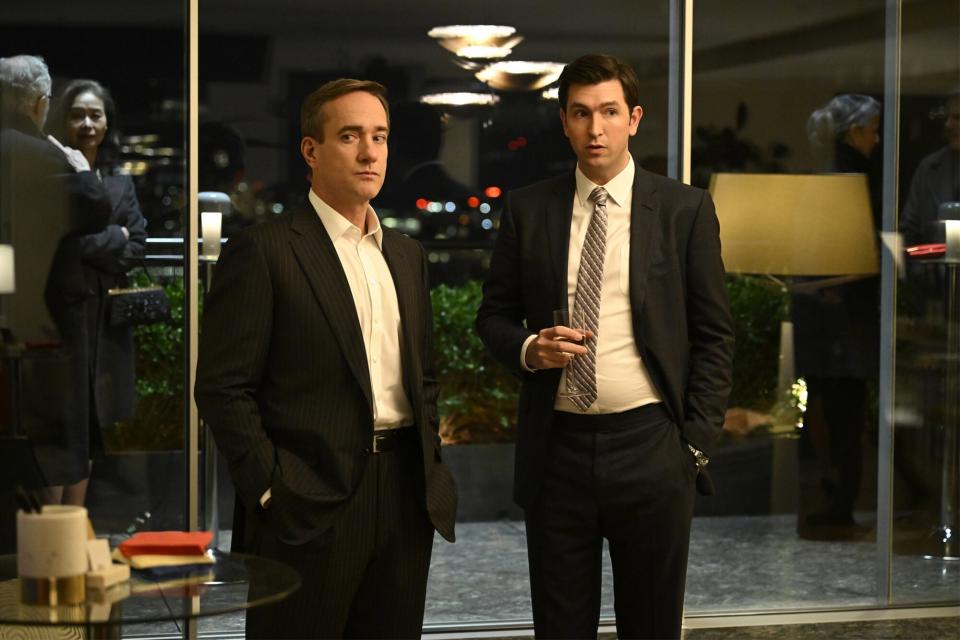 A photo from the production of episode 407 of “Succession”. Photo: David M. Russell/HBO ©2022 HBO. All Rights Reserved.