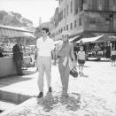 <p>The A-list actress and singer stroll through the streets of Genoa, Italy, while on their Mediterranean cruise.</p>