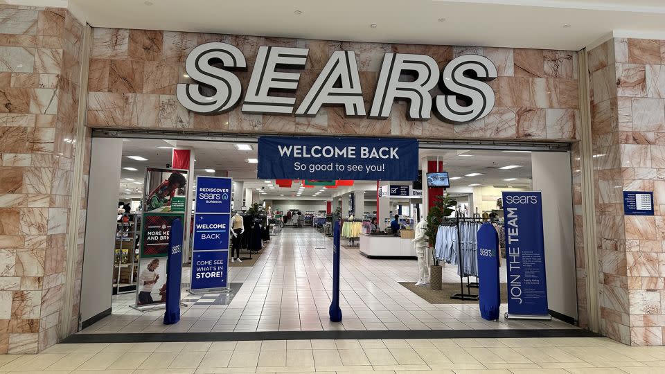 The entrance to the newly reopned Sears store in the Burbank Town Center mall on December 1. - Samantha Delouya/CNN