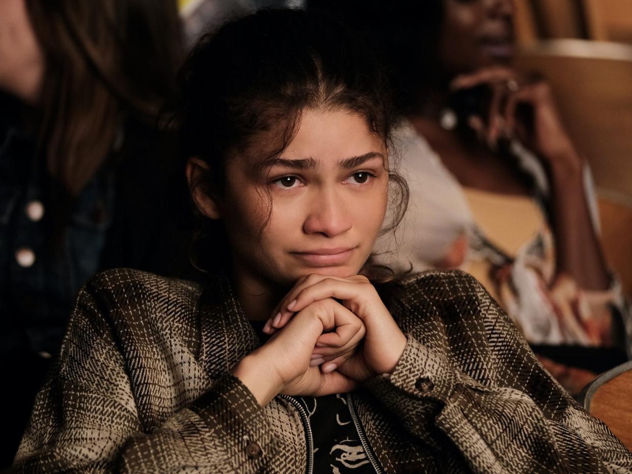 Zendaya as Rue on the season two finale of "Euphoria."