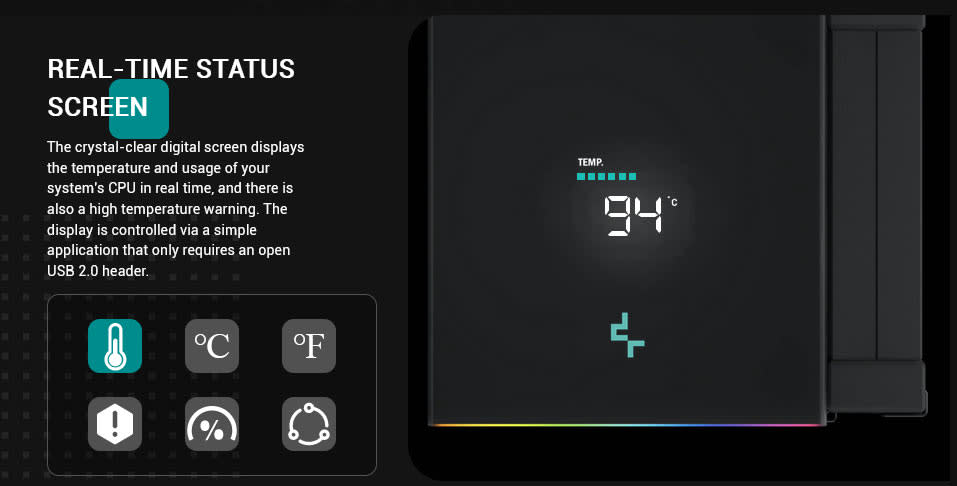 DeepCool CPU air coolers with digital displays