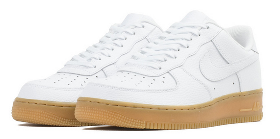 Just Dropped Clean White Air Force 1 With a Gum Sole