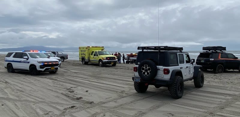 Five people, including three children, were rescued from the sea near Gearhart on August 12, 2024 (Ben Doney)