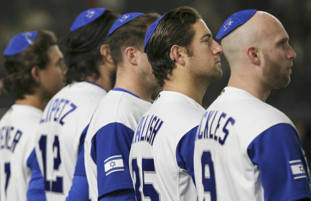 “Heading Home,” is a film about Israel’s run deep into the 2017 World Baseball Classic. (AP)