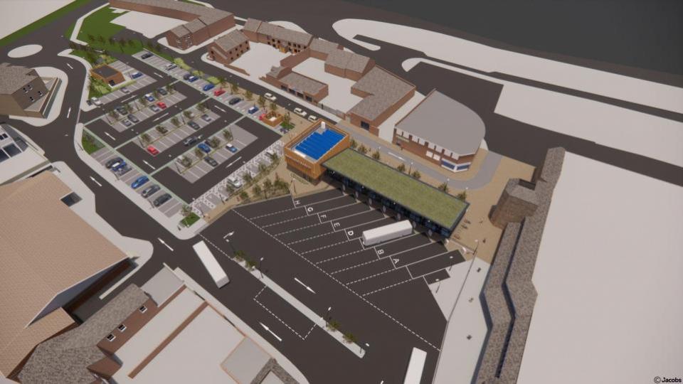 The Northern Echo: una vista aérea de la nueva estación de autobuses propuesta 