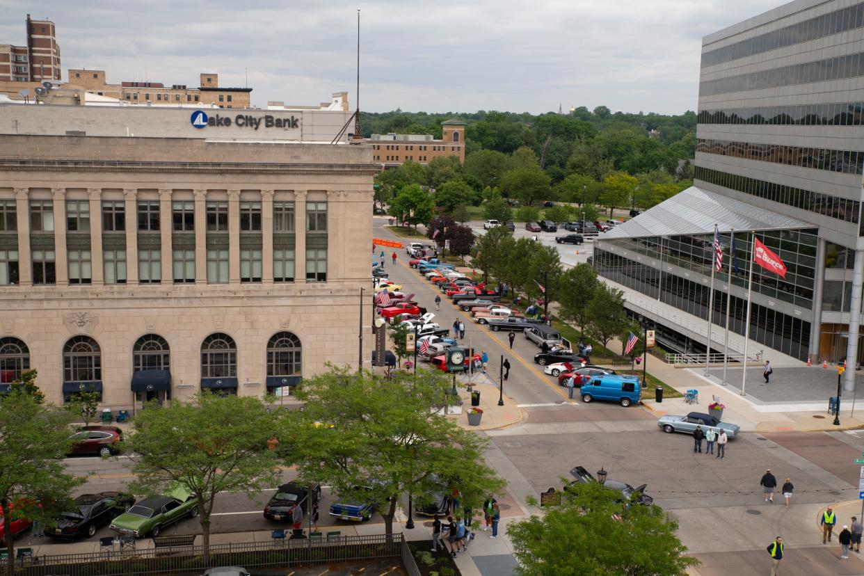 The Back To The Bricks car show fills four blocks in South Bend on June 12, 2023.