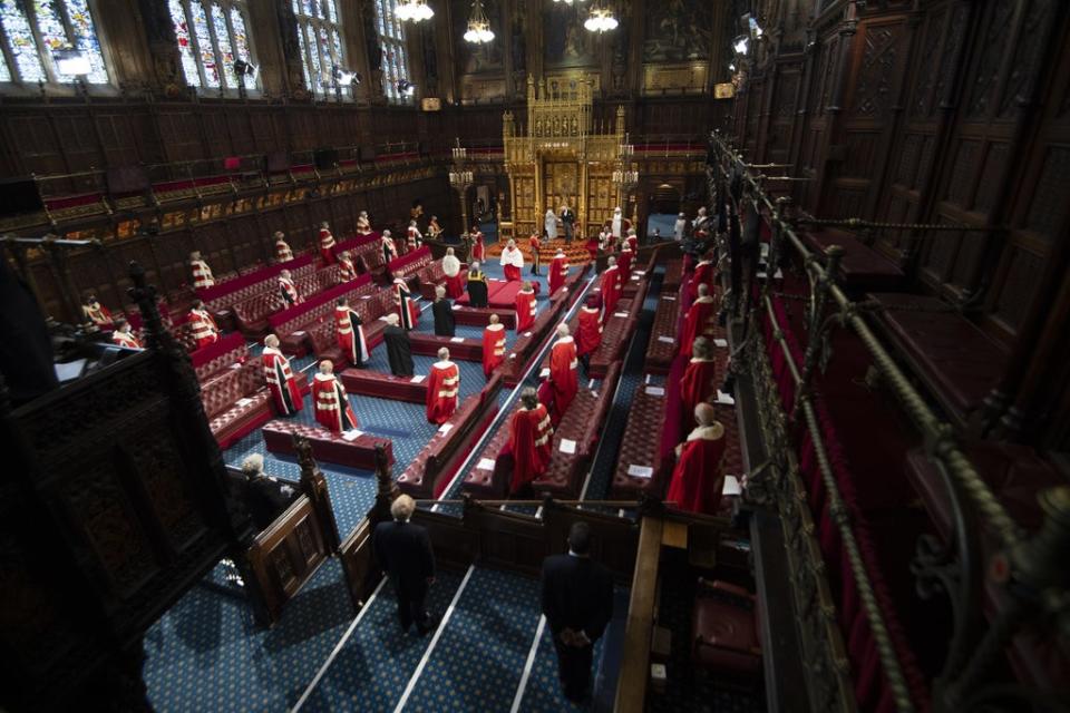 The state opening of Parliament in 2021 was a scaled-down affair due to Covid-19 (Eddie Mulholland/The Daily Telegraph/PA) (PA Archive)