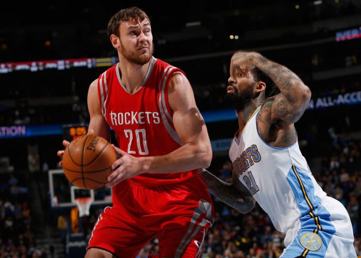 Donatas Motiejunas has been hampered by back issues. (Getty Images)