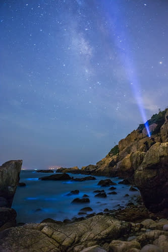 星空下的藍眼淚   圖/入選 郭州宇