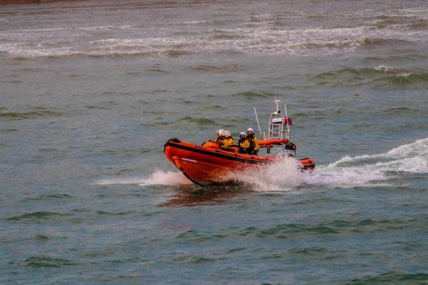 The Argus: The fire happened on Monday, May 2 at around 2.30pm. Pictures from RNLI