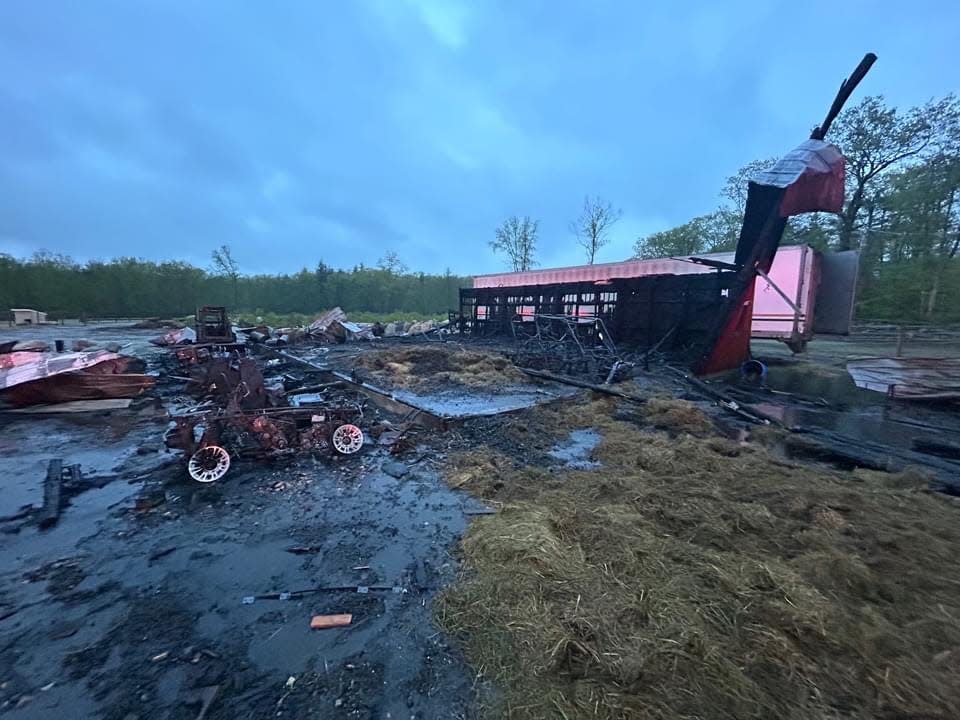Several horses were able to escape an early-morning barn fire on Old Gardner Road in Ashburnham on Thursday.