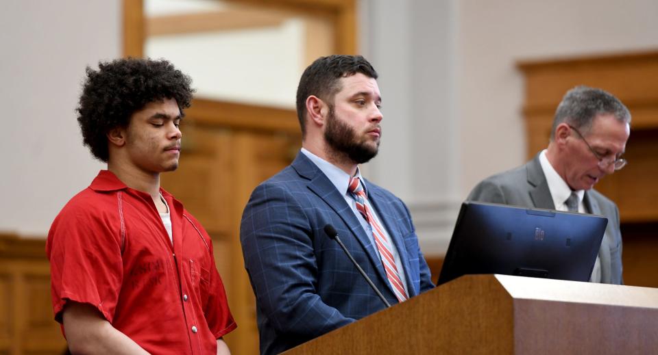 Anthony Hinton, with is defense attorney Ty Graham, entered a guilty plea to carrying a concealed weapon, a fourth-degree felony, before Common Pleas Judge Chyrssa Hartnett. He was sentenced to three years of probabtion.