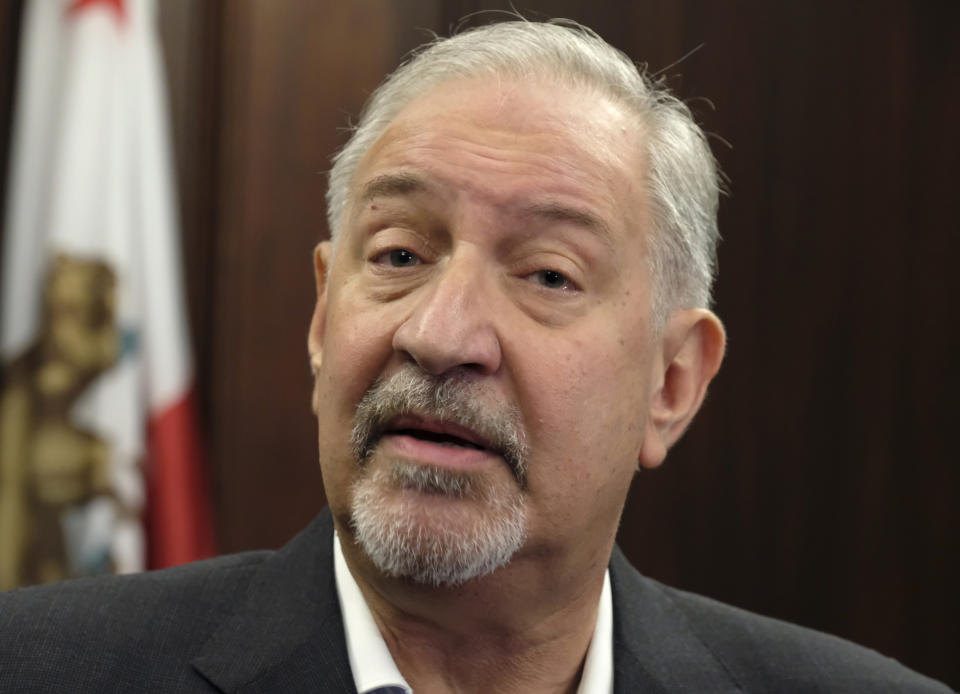 File - This Friday, Sept. 2, 2016 file photo shows attorney Mark Geragos talking to the media during a news conference in downtown Los Angeles. CNN has cut ties with Mark Geragos just hours after the celebrity attorney was named as a co-conspirator in a case accusing lawyer Michael Avenatti of trying to extort Nike. A CNN representative confirmed Monday, March 25, 2019, that Geragos is no longer a contributor to the network but didn't specify why. His name is no longer listed on CNN's website as a legal analyst. (AP Photo/Richard Vogel, file)