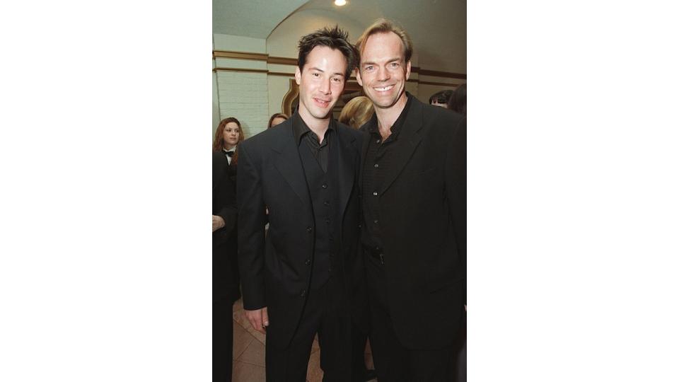 Hugo Weaving and Keanu Reeves