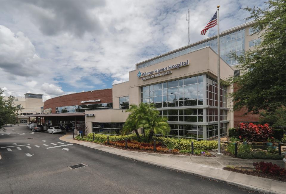 Winter Haven Hospital in Winter Haven, Florida   August 19, 2020. . Winter Haven Hospital is part of the BayCare Health System.     