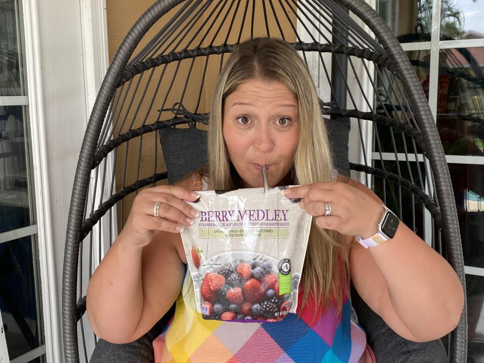 My bag of frozen berries combined with Vista Bay Hard Seltzer Lemonade and a bit of vodka. (Terri Peters)