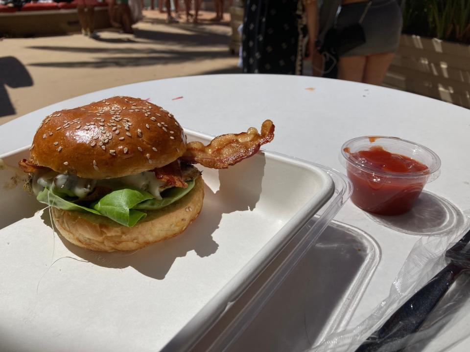 A $22 chipotle grilled chicken club from Encore Beach Club in Las Vegas.