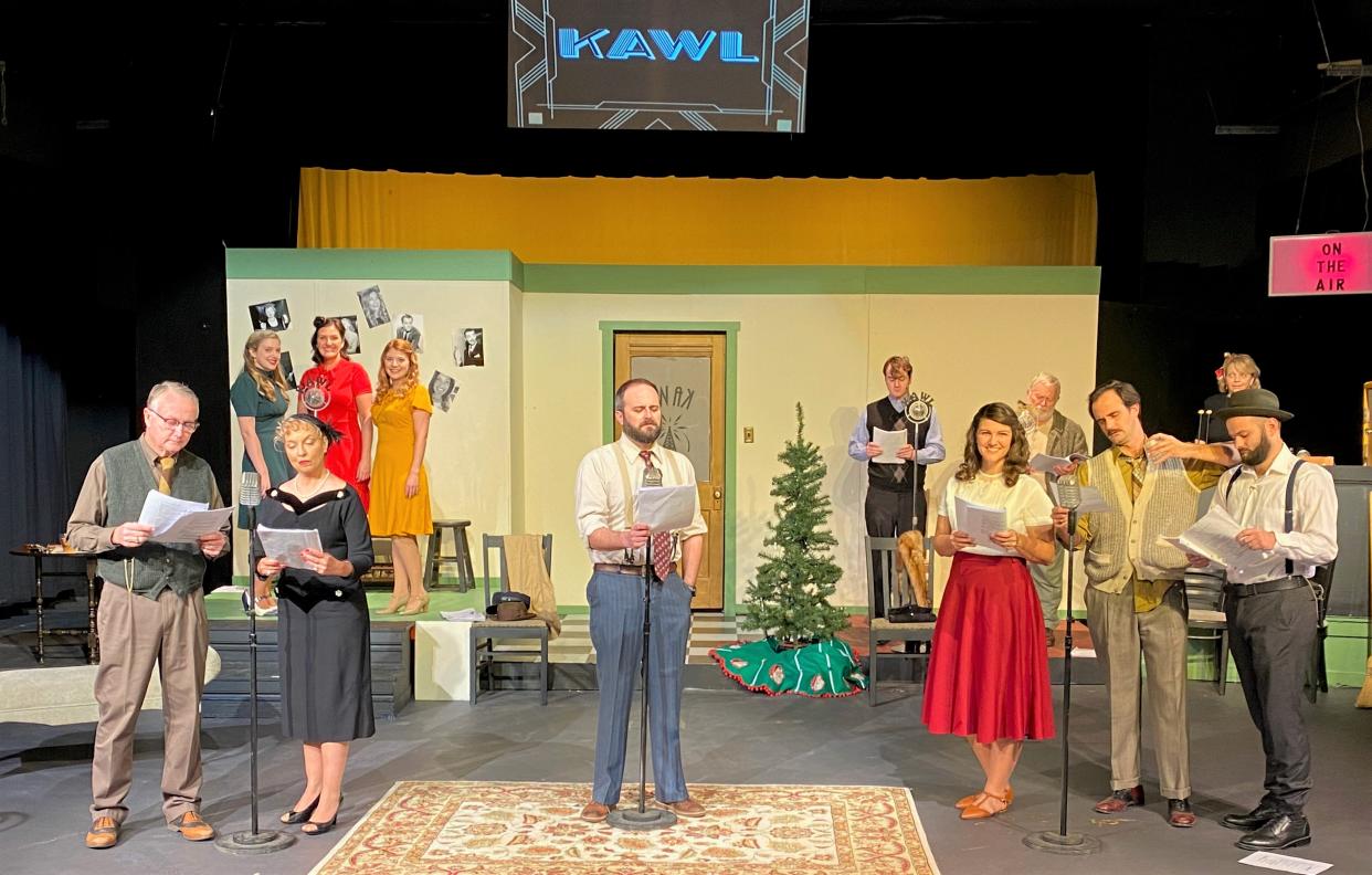 A live radio play in action takes the stage in SLT's "It's A Wonderful Life: A KAWL Radio Play."