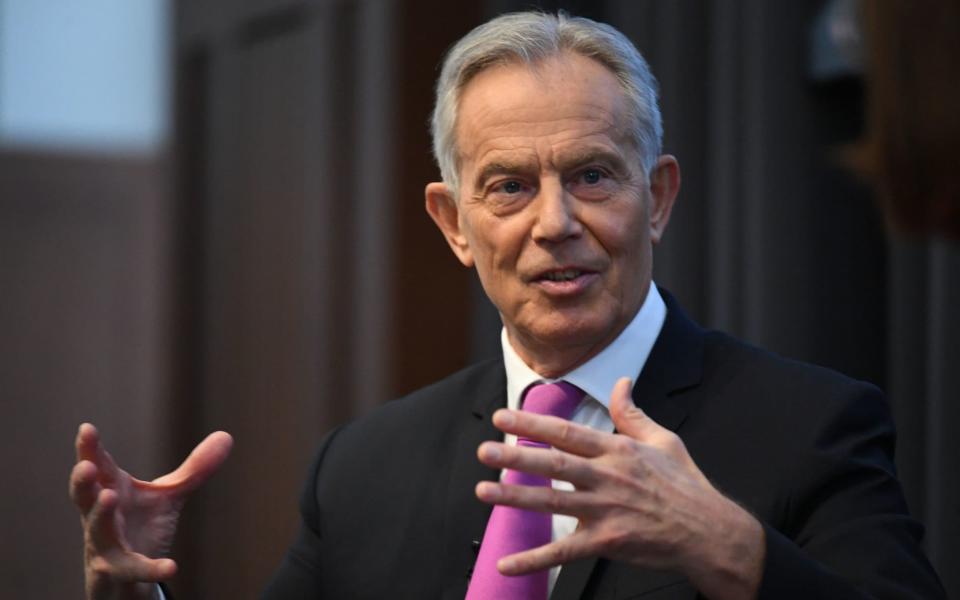 Tony Blair has suggested that Britons have a "civic duty" to look after those around them by getting vaccinated - Stefan Rousseau/PA Wire