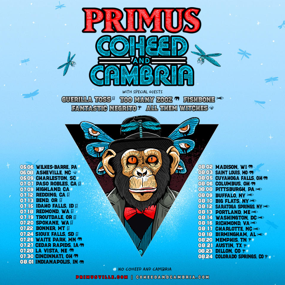 primus coheed summer 2024 tour admat