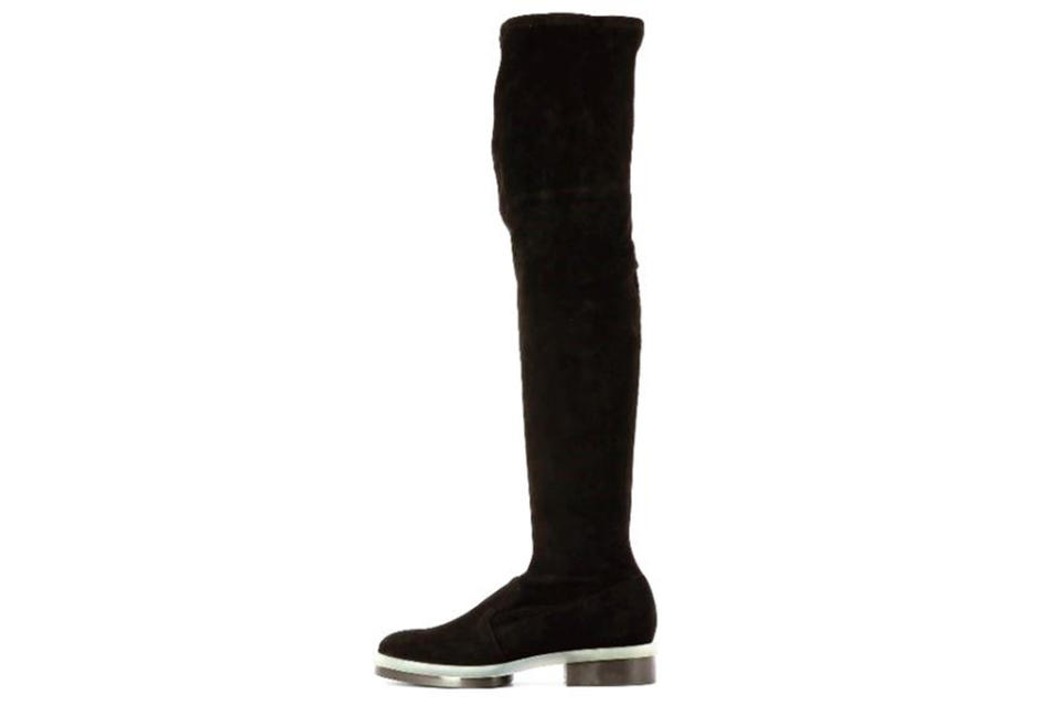 Clergerie boot, black over the knee boot, leather boot