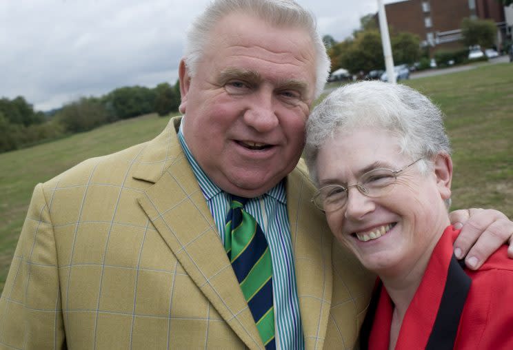 Fergus Wilson and his wife Judith, with whom he runs his business