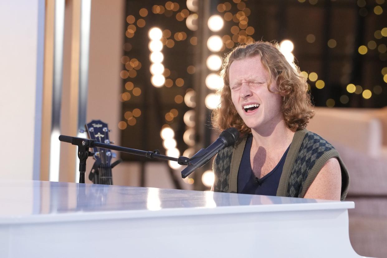 Ricky Moyer, of Levittown, auditions in front of the judges in an episode of ABC's American Idol, which aired on March 24, 2024.