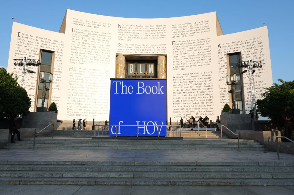 The Brooklyn Central Library during The Book of HOV: A Tribute Exhibition Honoring Jay-Z, pictured on July 13, 2023. in New York City.