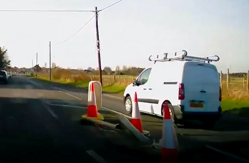 One driver went on the wrong side of the road to pull in front of a learner. (SWNS)