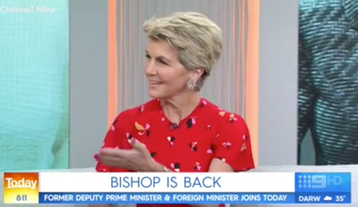 Julie Bishop on the Today show