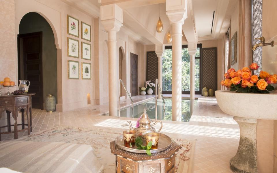 The elegant Grand Spa at Palazzo Parigi features seven themed rooms offering therapies from around the world.