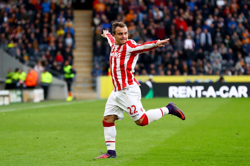 <p>Stoke City playmaker Xherdan Shaqiri is known for scoring spectacular goals and close control. He has also played for Bayern and Inter. </p>