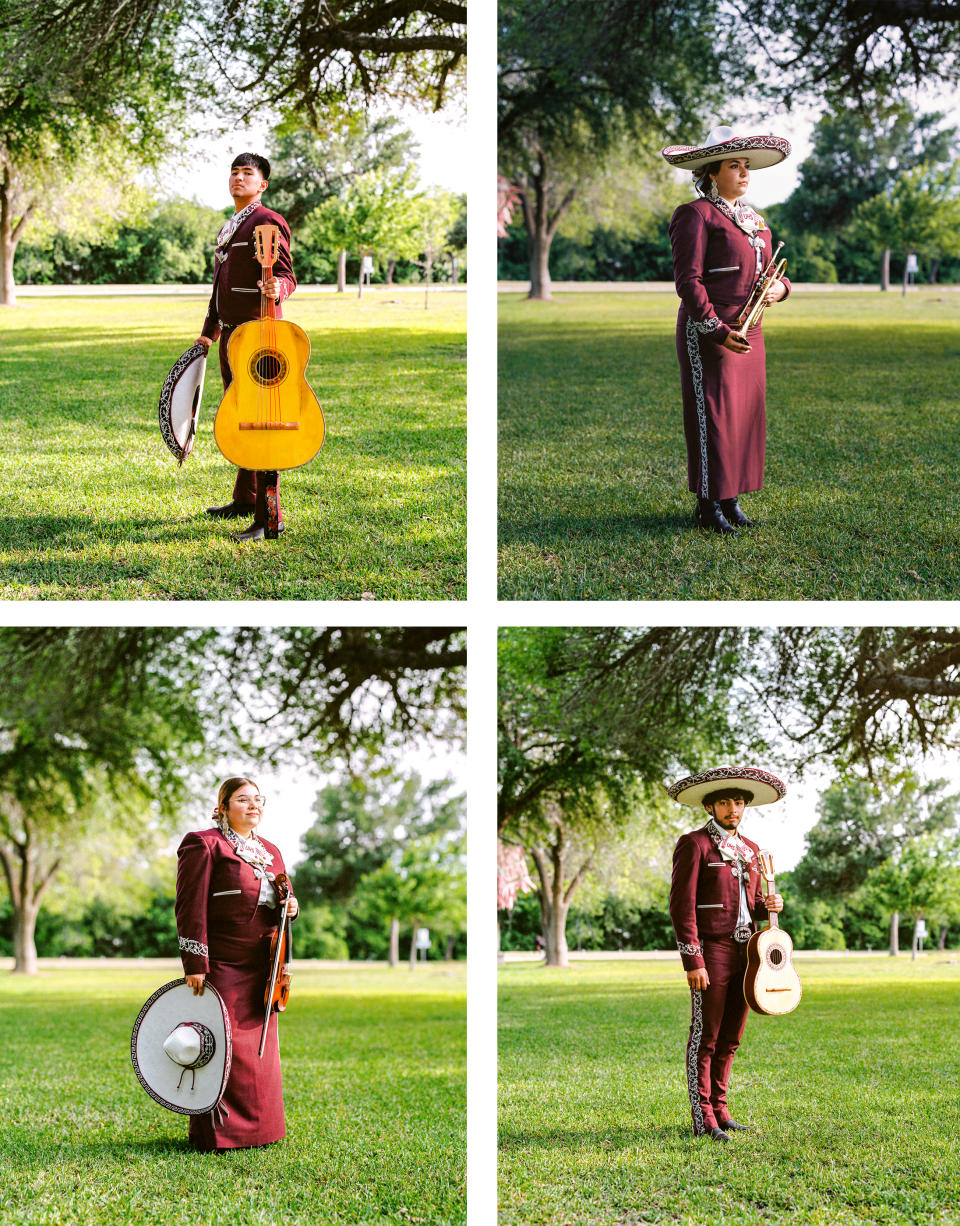 Clockwise from top left: Jayro Del Valle, Amberly Escobar, Patrick Mejia, Sarahy Escobar