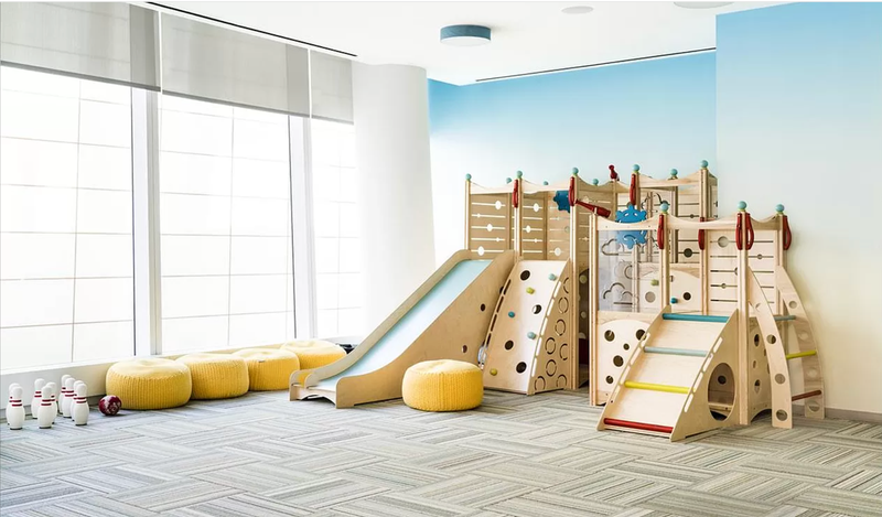 One of two spaces for kids and teenagers to hang out in 50 West. - Photo: MLS