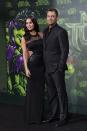 <p>The actor wore a black David Koma SS14 gown to the premiere, which she attended with her ex Brian Austin Green. </p>