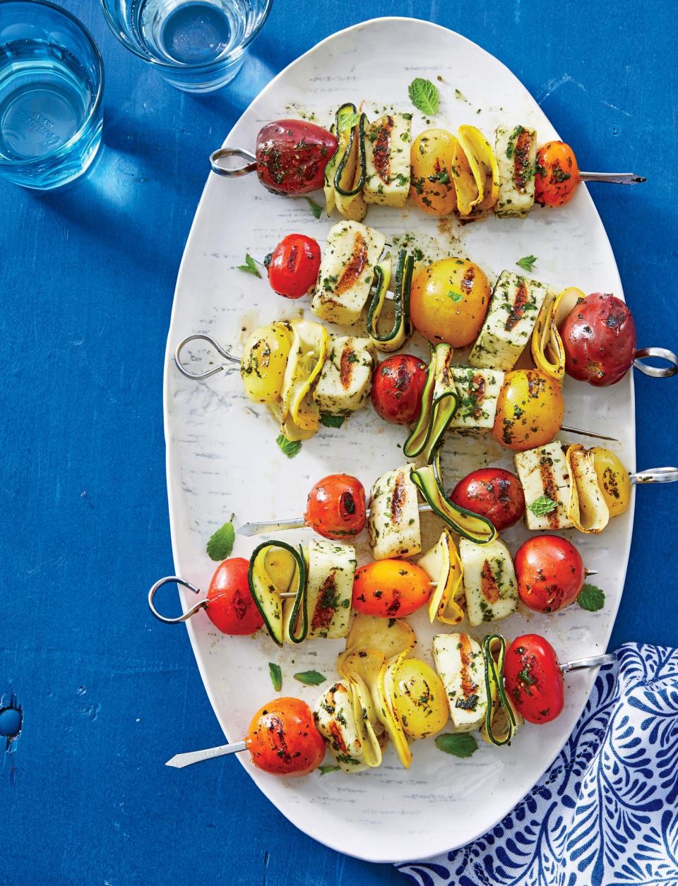 Halloumi-and-Summer Vegetable Kebabs