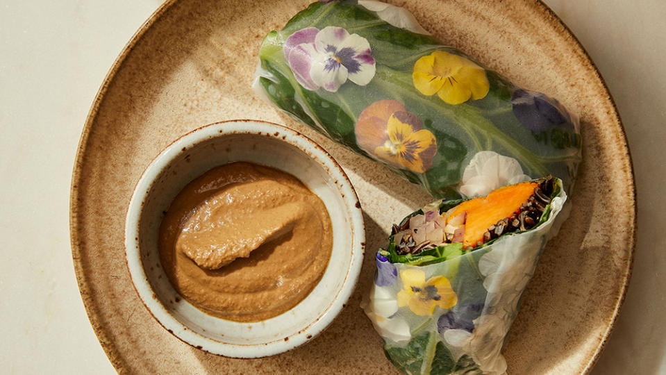You can expect delicious plant-based dishes such as fresh spring rolls. - Credit: Sideny Bensimon