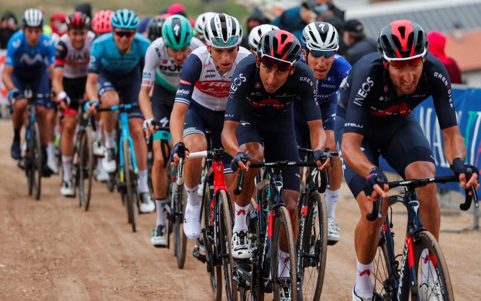 Gianni Moscon – Egan Bernal takes lead at Giro d'Italia with explosive attack on gravel road - GETTY IMAGES